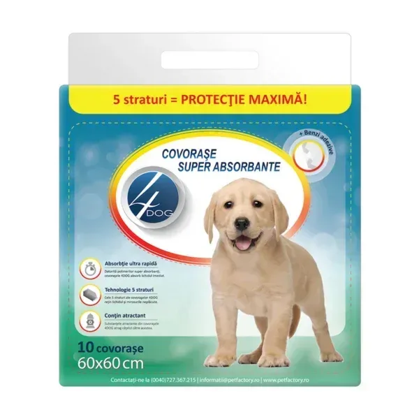 (0539) 4DOG абсорбирующие пеленки 60×60 см