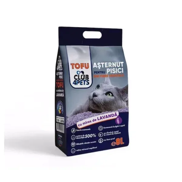 (5796)CLUB4PETS ASTERNUT TOFU LAVANDA 8L. 3.3KG