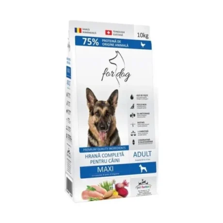 4 Dog сухой корм для взрослых собак крупных пород с курицей, 10 кг
