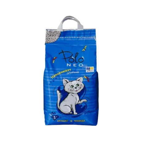 Poloneo. Наполнитель для кошачьего туалета бентонитовый, крупный, с ароматом лаванды, 7 л / 5 кг