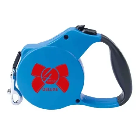 4DOG DELUXE. Lesă retractabilă pentru rase miniaturale albastru 3m