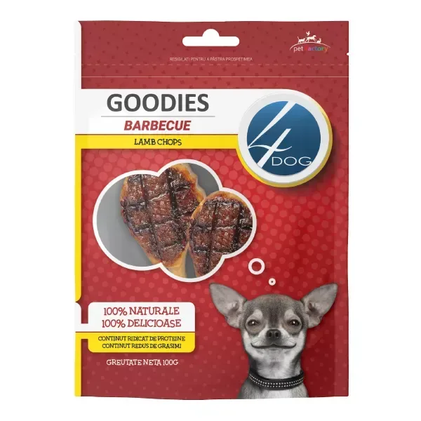 (2425) 4DOG GOODIES БАРБЕКЮ ЯГНЁНОК РЕБРЫШКИ 100 г