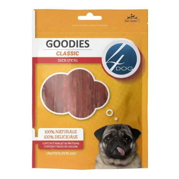 (7880)  4DOG GOODIES КЛАССИЧЕСКИЕ УТИНЫЕ ПАЛОЧКИ 100 г