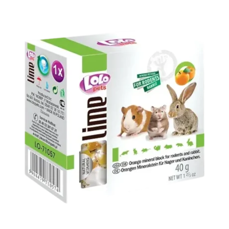 Lolo Pets минеральная добавка для грызунов и кроликов с апельсином 40г