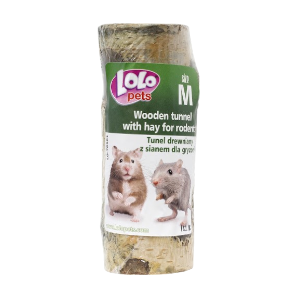 (1019) LOLO PETS деревянный туннель с сеном для мелких животных