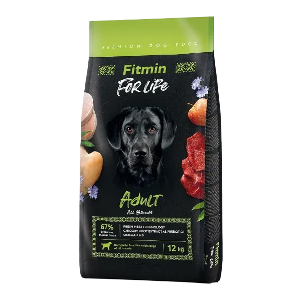 Fitmin For Life. Сухой корм для взрослых собак всех пород. 12 кг