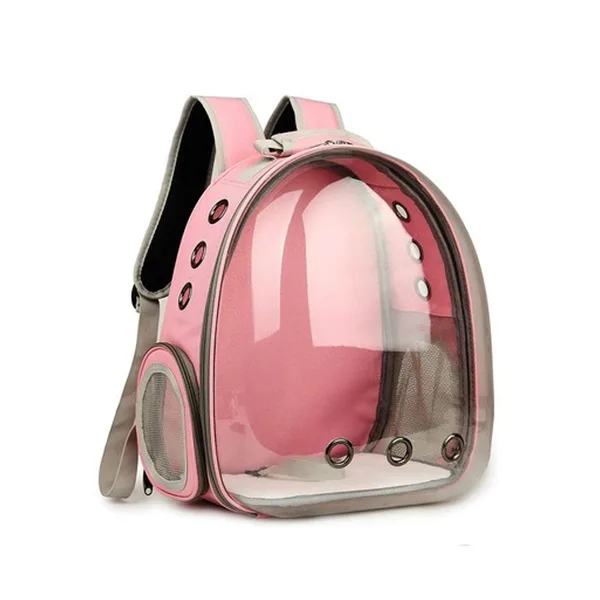 4DOG Rucsac-transportor pentru animale transparent roz 31x42x28 cm