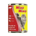 MIAU MIAU. Hrană umedă pentru pisici adulte cu carne de vită. 415 g.
