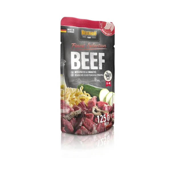 BELCANDO. Hrană umedă pentru câini cu carne de vită. 125 g.