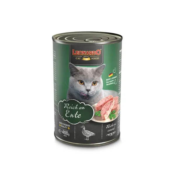 Leonardo. Влажный корм для взрослых Кошек с Уткой. 400 гр.