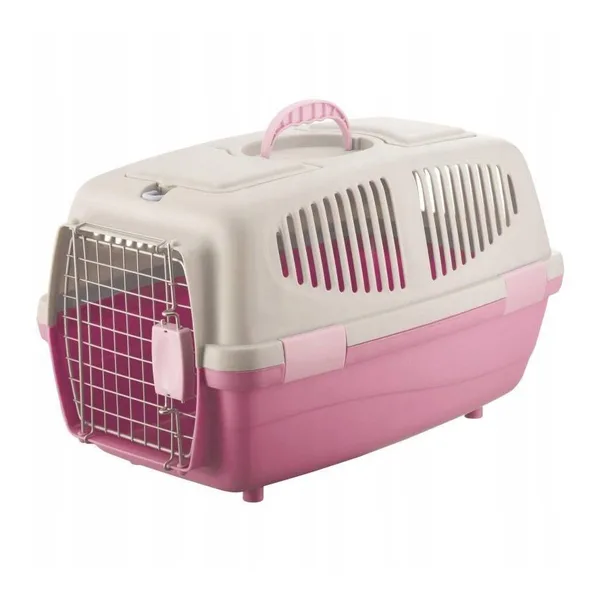 Barry King. Transportor pentru animale mici roz-gri. 55x35x32,5 cm