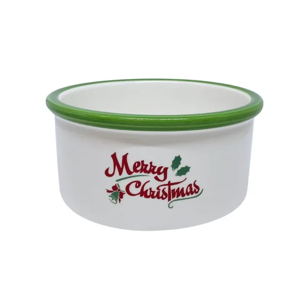 Barry King. Castron ceramic pentru câini Merry Christmas. 16x6 cm.