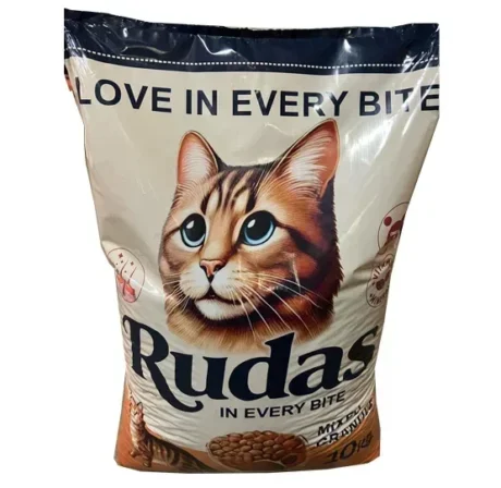 Rudas. Сухой корм для взрослых кошек с куриной печенью. 10 кг.