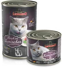 Leonardo. Влажный корм для взрослых кошек с кроликом. 200 гр.