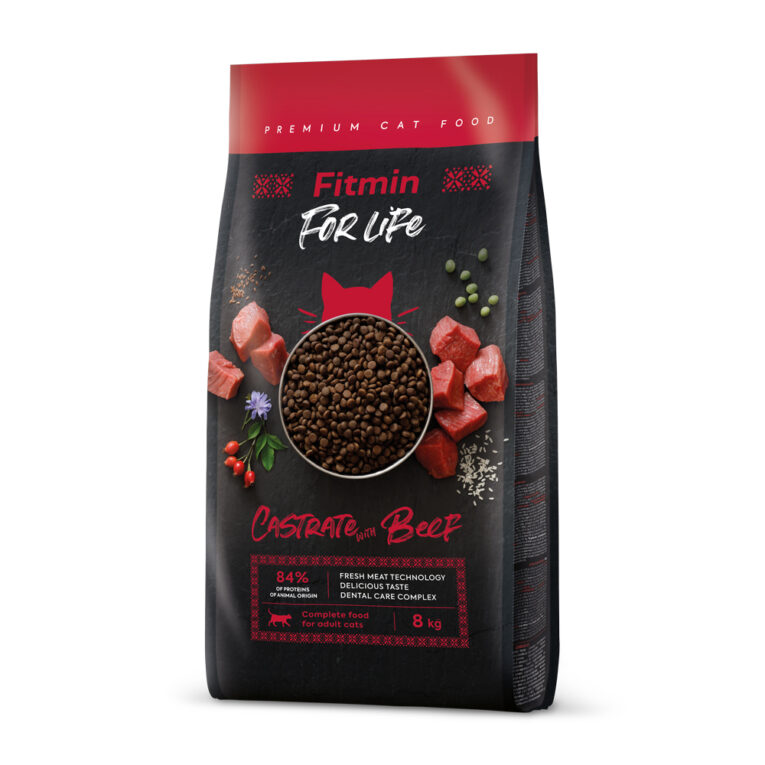 Fitmin. Сухой корм для кастрированных кошек с говядиной. 8 кг.