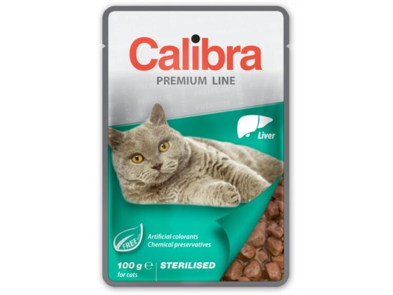 Calibra. Влажный корм для взрослых стерилизованных кошек с печенью. 100 г.