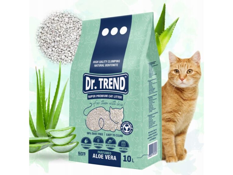 DR.TREND. Бентонитовый наполнитель для кошек с ароматом алоэ вера. 5L