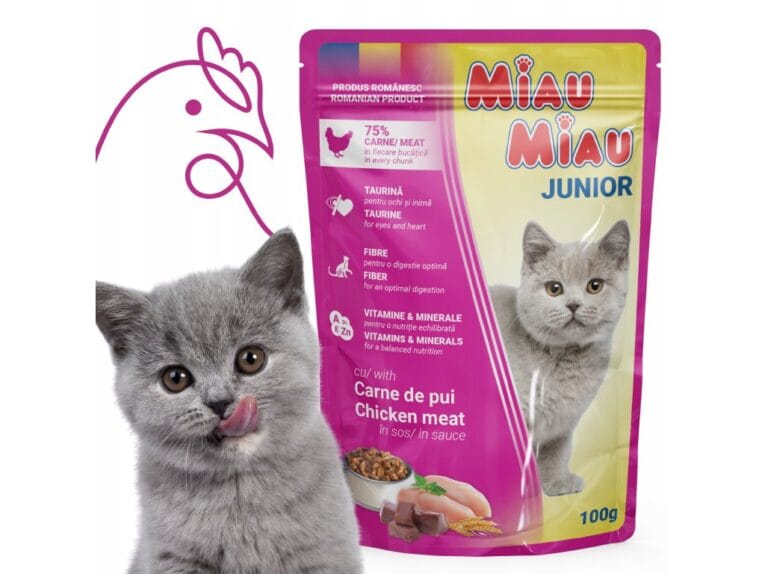 MIAU MIAU. Влажный корм для котят с курицей. 100 гр.