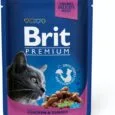 Brit Premium. Hrană umedă pentru pisici adulte cu pui și curcan. 100 g.