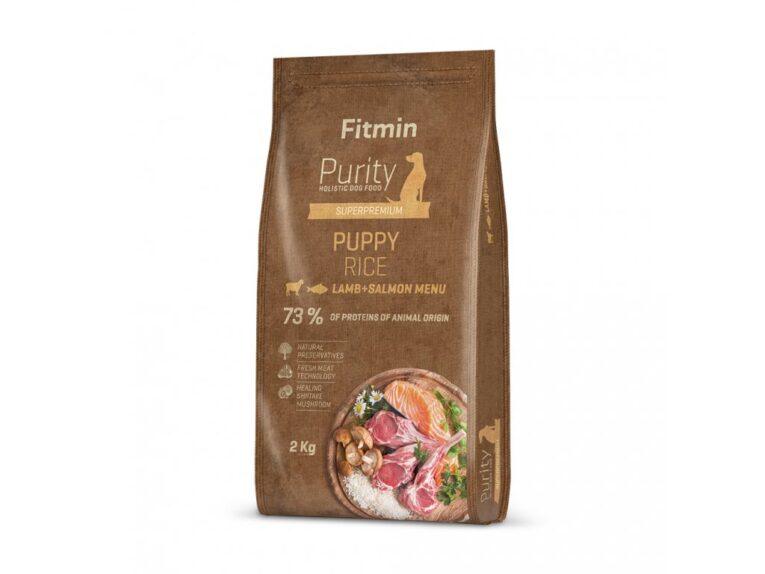 Fitmin. Сухой корм для щенков с ягненком и лососем. 2 кг.