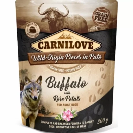CARNILOVE. Hrană umedă pentru câini adulți cu carne de castor și petale de trandafir. 300 g.