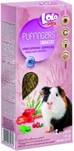 LoLo Pets. Recompense pentru porcușori de Guineea cu vitamine. 110 g.