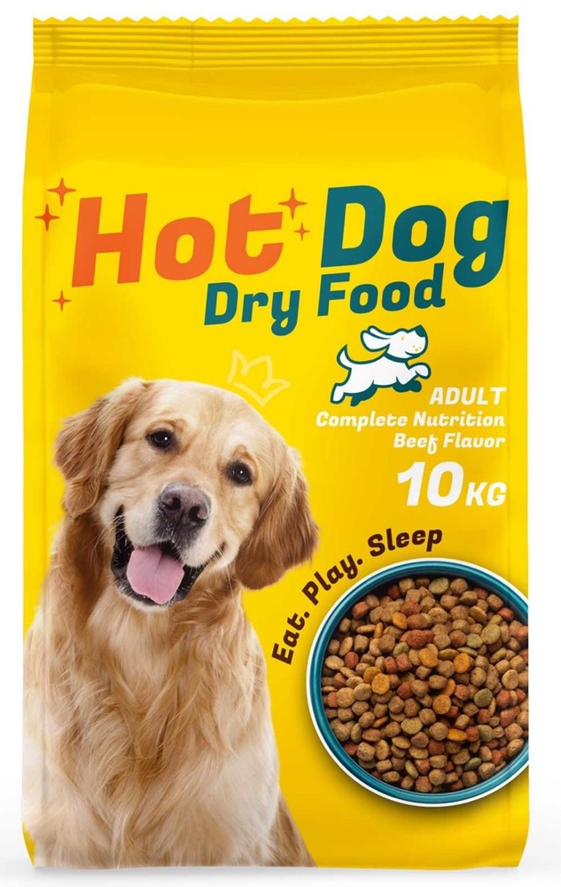 Hot Dog. Сухой корм для взрослых собак с говядиной. 10 кг.