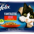 Felix. Влажный корм для взрослых кошек с мясом и овощами. 4x85 г.