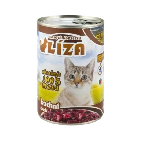 Falco LÍZA. Amestec conservat integral din carne pentru pisici cu rață, 400 g
