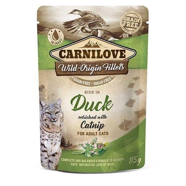 Carnilove. Влажный корм для кошек с уткой и кошачьей мятой. 85 г.