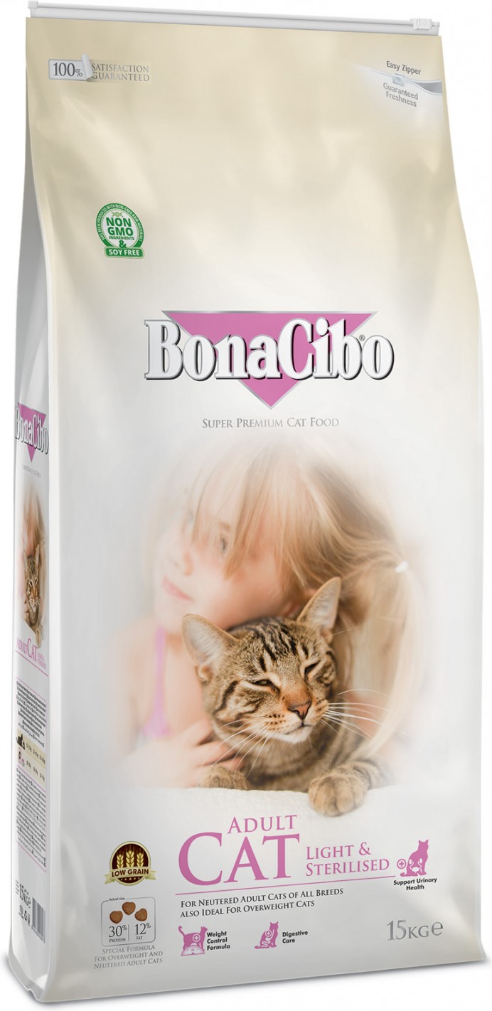 BonaciBo. Сухой корм для взрослых кошек с курицей. 15 кг.
