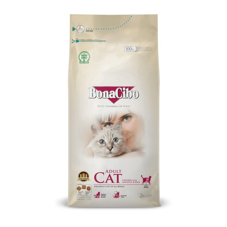 Bonacibo. Сухой корм для взрослых кошек с курицей и анчоусами. 2 кг.