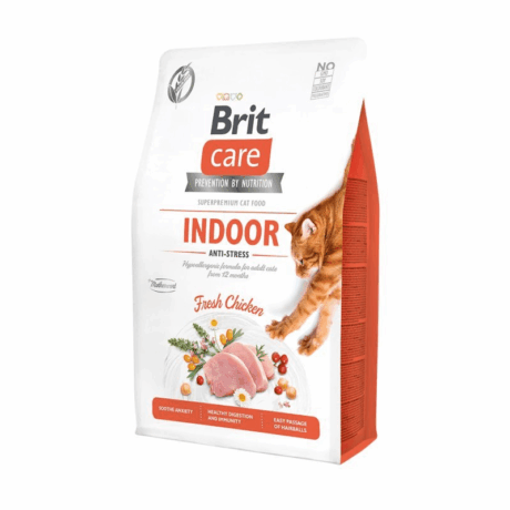 Brit Care. Hrană uscată pentru pisici de interior cu pui. 7 kg.