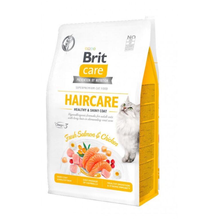 Brit Care. Сухой корм для взрослых кошек с лососем и курицей. 2 кг.