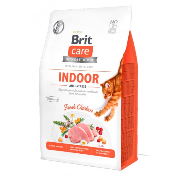 Brit Care. Сухой корм для кошек живущих в помещении с курицей. 7 кг.