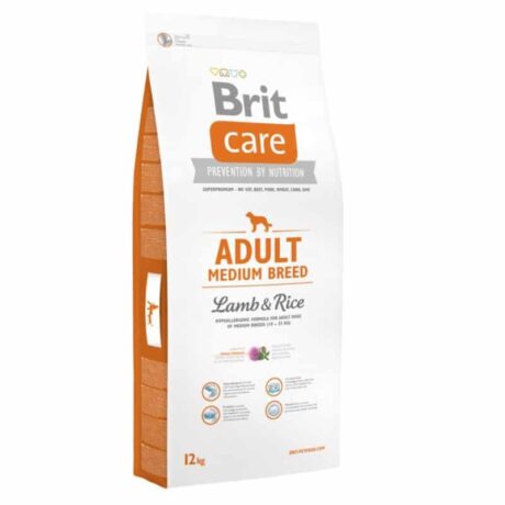 Brit Care. Сухой корм для собак средних пород с ягненком. 12 кг.