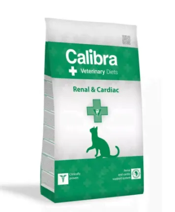 Calibra. Ветеринарный корм для кошек с поддержкой функций почек и сердца. 2 кг.