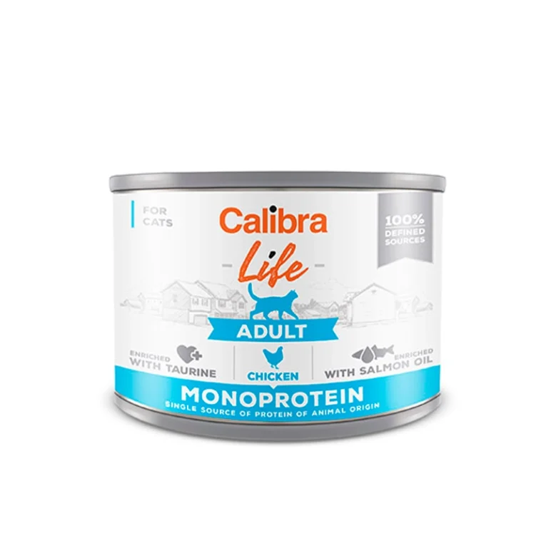 Calibra. Влажный корм для взрослых кошек с курицей. 200 г.
