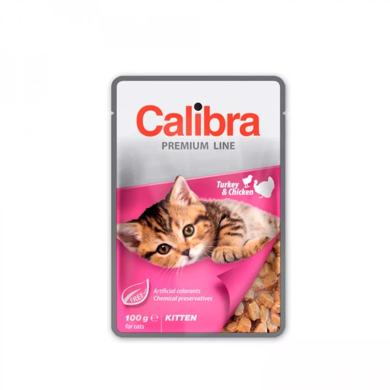 Calibra. Влажный корм для котят с индейкой и курицей. 100 г.
