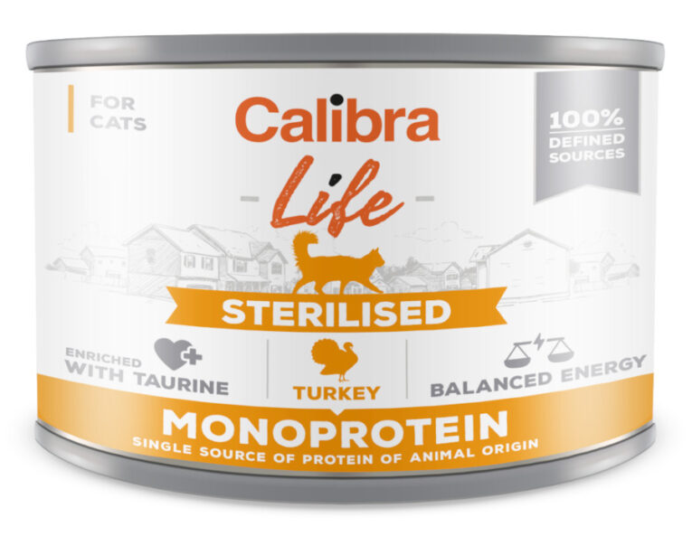 Calibra. Влажный корм для стерилизованных кошек с индейкой. 200 г.