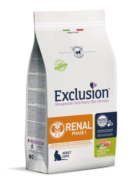 Exclusion Hrană monoproteică veterinară uscată pentru pisici pentru sănătatea rinichilor (Etapa I) 300g