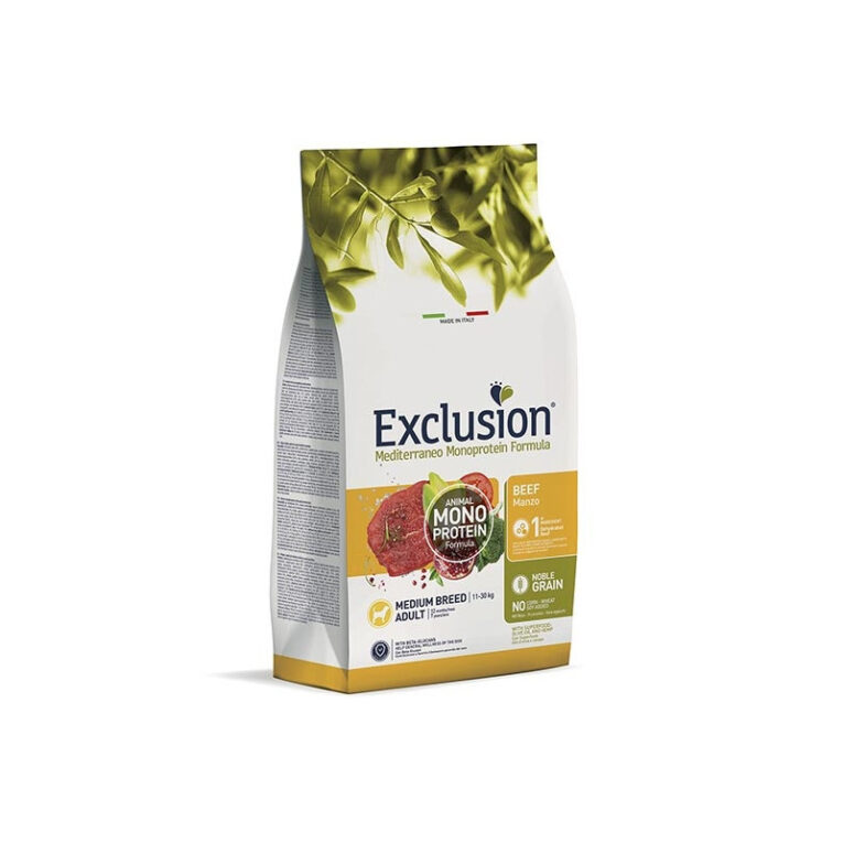 Exclusion. Сухой корм для взрослых собак средних пород с говядиной. 3 кг.