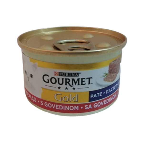 Gourmet Gold. Влажный корм для взрослых кошек с говядиной. 85 гр.