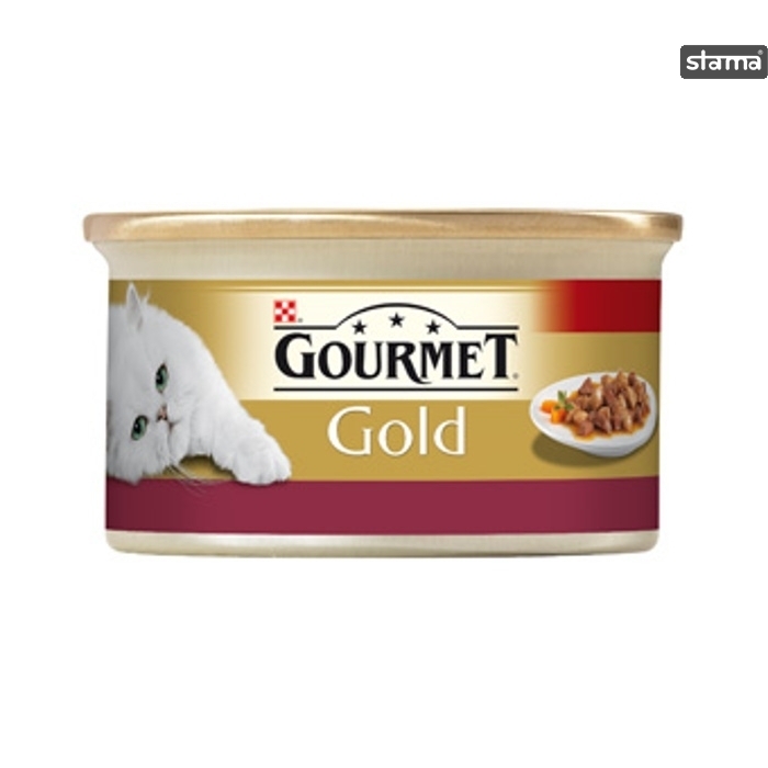 GOURMET GOLD. Консервы для взрослых кошек с курицей и печенью. 85 г.