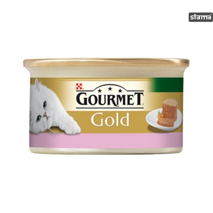 GOURMET GOLD. Влажный корм для взрослых кошек с ягненком и уткой. 85 г.
