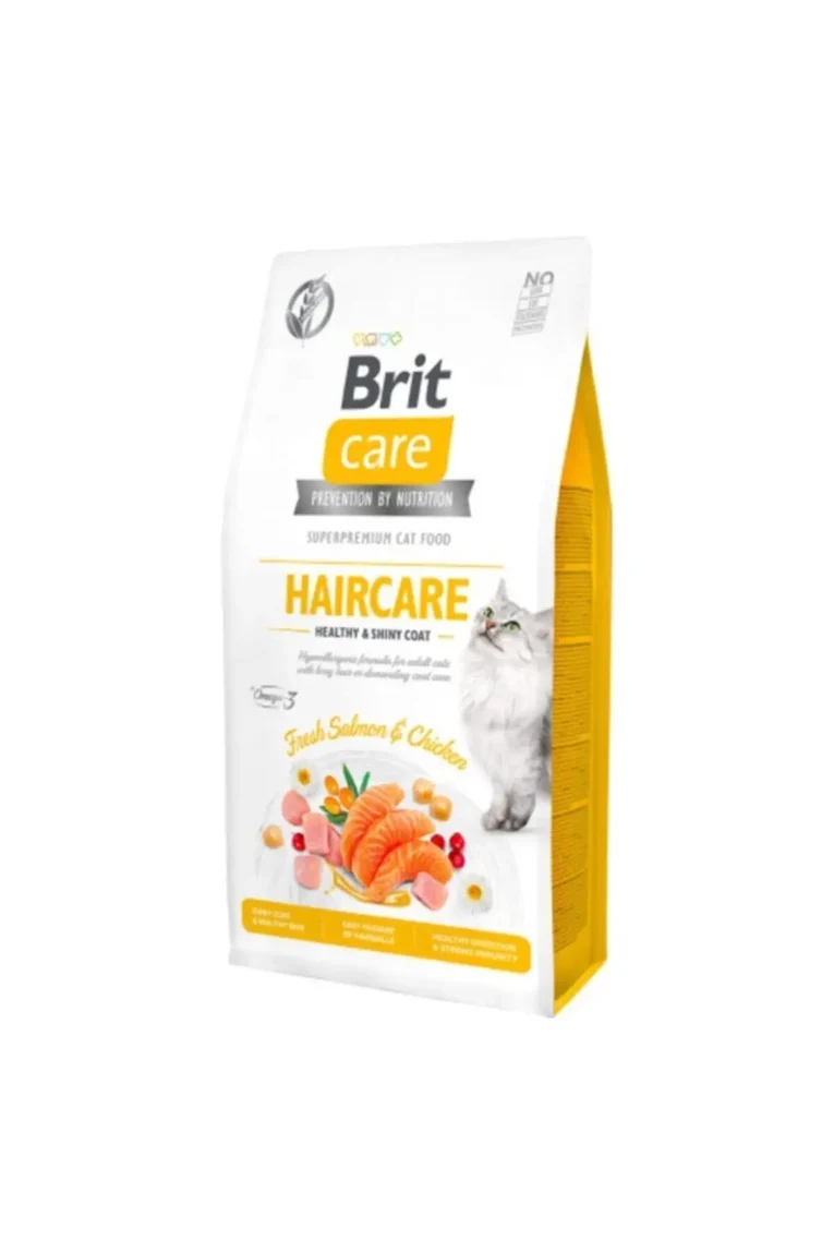 Brit Care. Сухой корм для взрослых кошек с лососем и курицей. 2 кг.