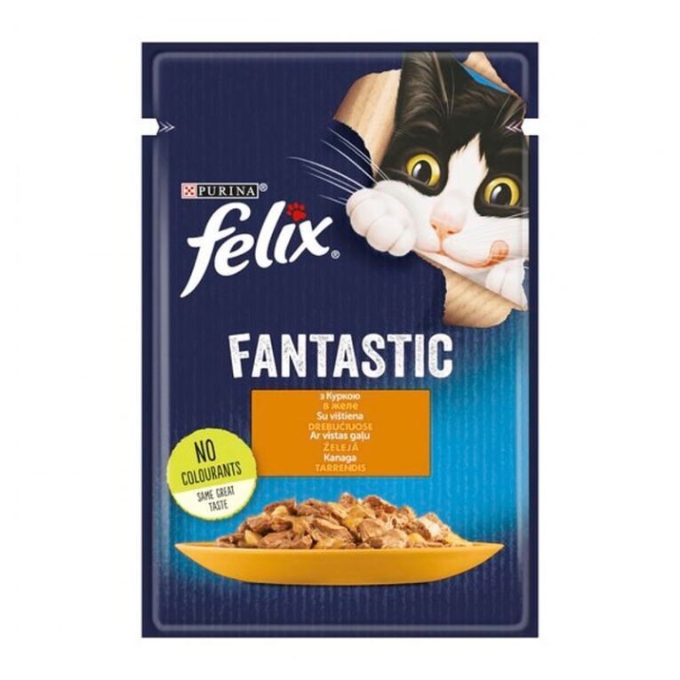 Felix. Влажный корм для взрослых кошек с курицей в желе. 85 г.