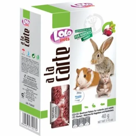 Lolo Pets. Recompense pentru rozătoare cu sfeclă roșie. 40 g.