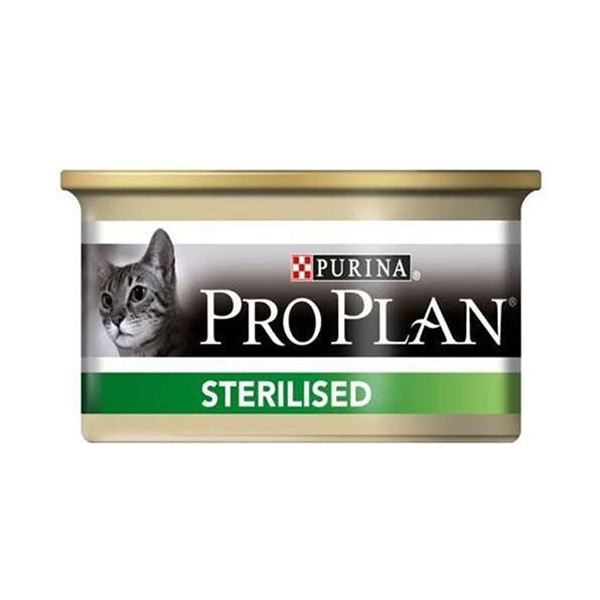 Purina Pro Plan. Консервированный корм для стерилизованных кошек с тунцом и лососем. 85 г.