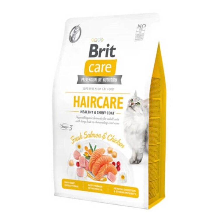 Brit Care. Сухой корм для взрослых кошек с лососем и курицей. 2 кг.